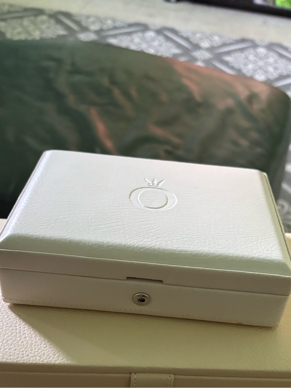 Pandora White Leather Jewelry Travel Case Set